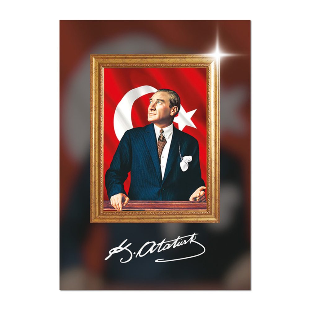Mynote Atatürk Baskılı Defter Pp Spiralli A4 80 Yaprak Kareli