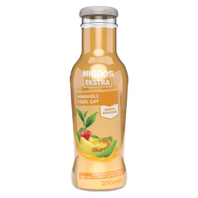 Migros Ekstra Soğuk Demleme Ananaslı Yeşil Çaylı Karışık Meyveli İçecek 250 Ml