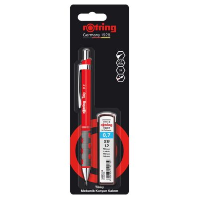 Rotring Tikky Versatil Kırmızı / Mavi 0.7 MM + Uç