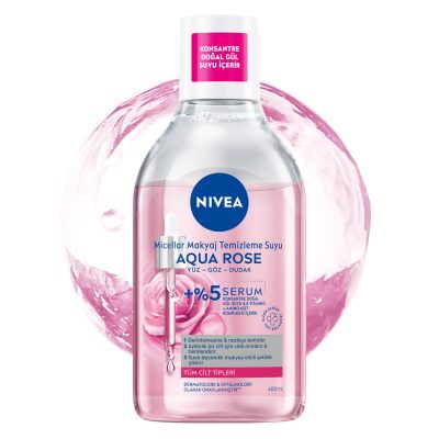 NIVEA Aqua Rose Çift Fazlı Micellar Makyaj Temizleme Suyu 400 Ml
