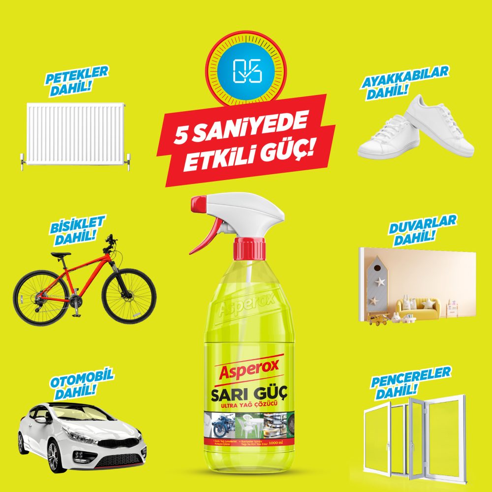Asperox Sarı Güç Sprey 1 L