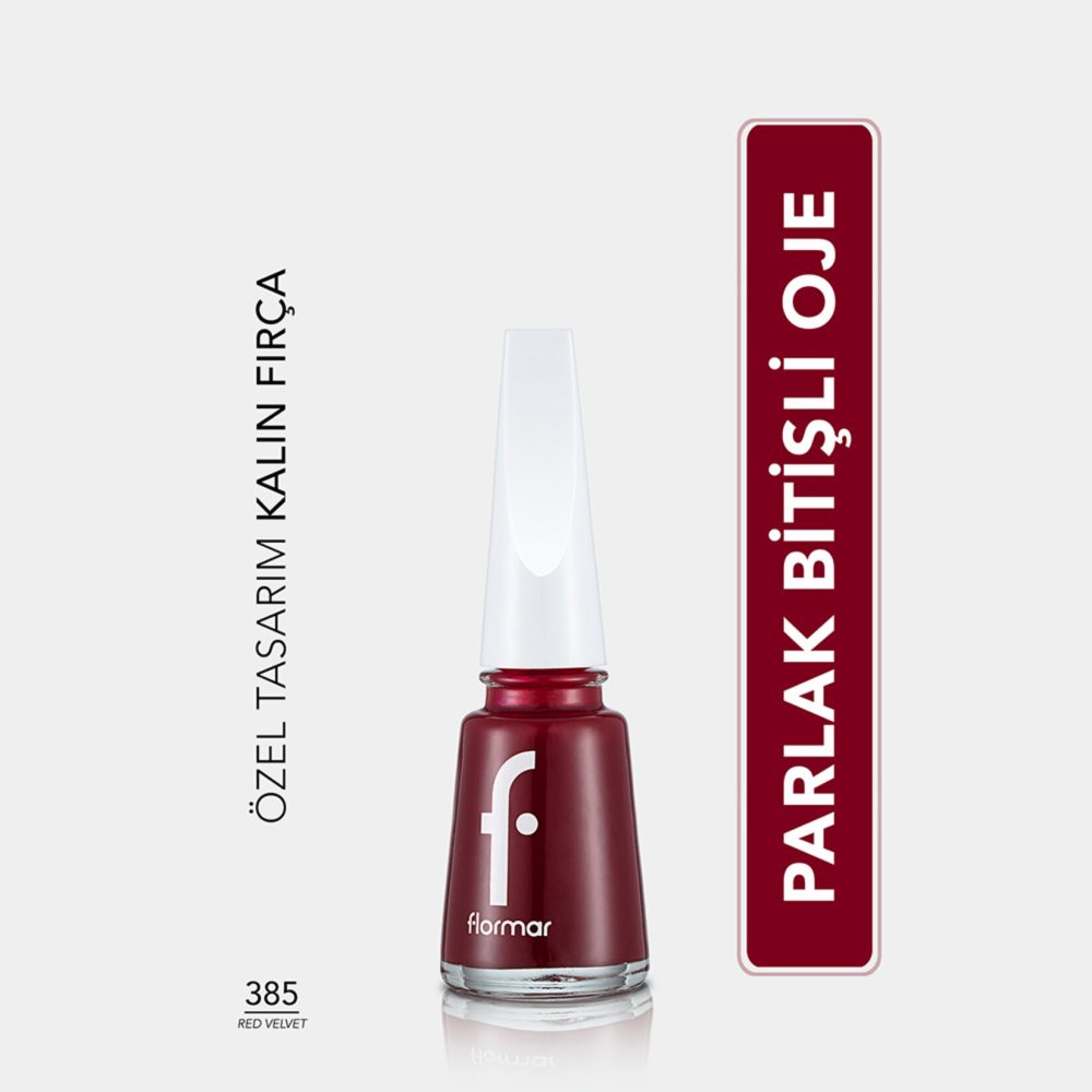 Flormar Nail Enamel Uzun Süre Kalıcı Besleyici Oje - 385 Red Velvet