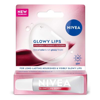 Nivea Glowy Lips Berry SPF 30 Dudak Bakım Kremi 10 Ml