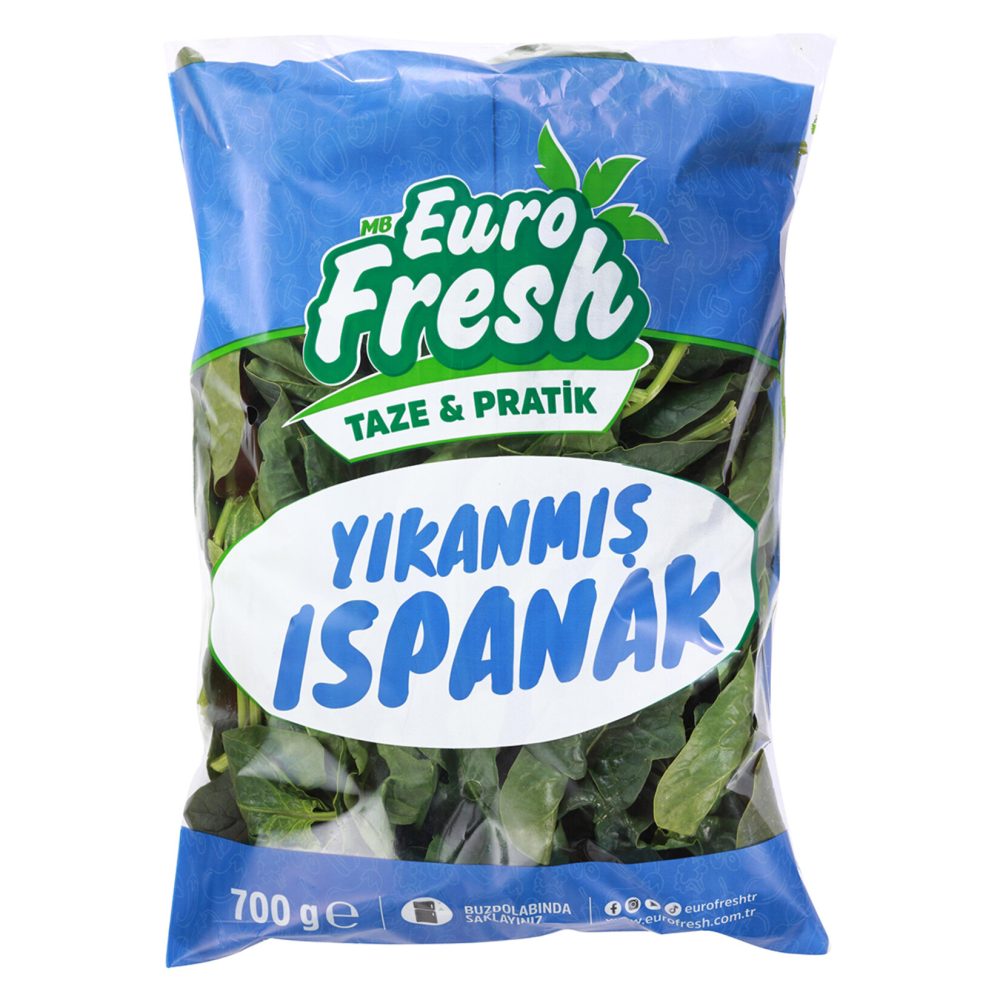 Eurofresh Yıkanmış Hazır Ispanak 700 G