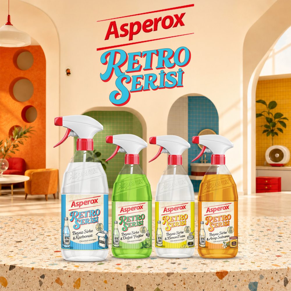 Asperox Retro Serisi Beyaz Sirke & Karbonat 1 L