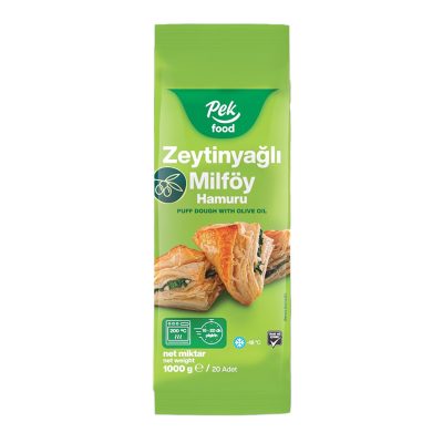 Pek Food Zeytinyağlı Milföy Hamuru 1000 G