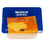 Migros Ekstra Tam Yağlı Dilimli Taze Kaşar Peyniri 225 G