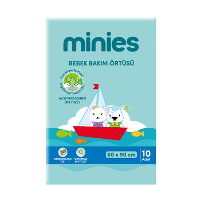Minies Bebek Bakım Örtüsü 10 Adet 60 x 90 Cm