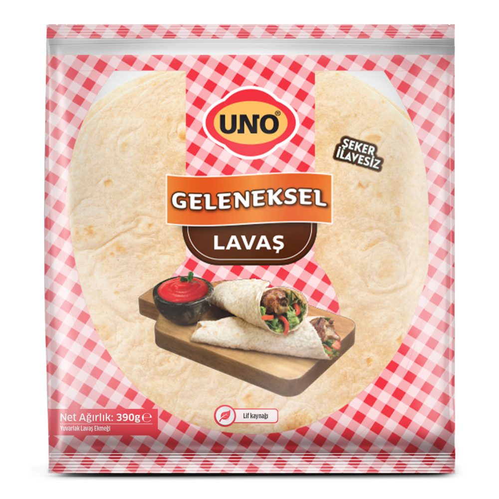 Uno Geleneksel Lavaş 25 Cm 6'lı 390 G