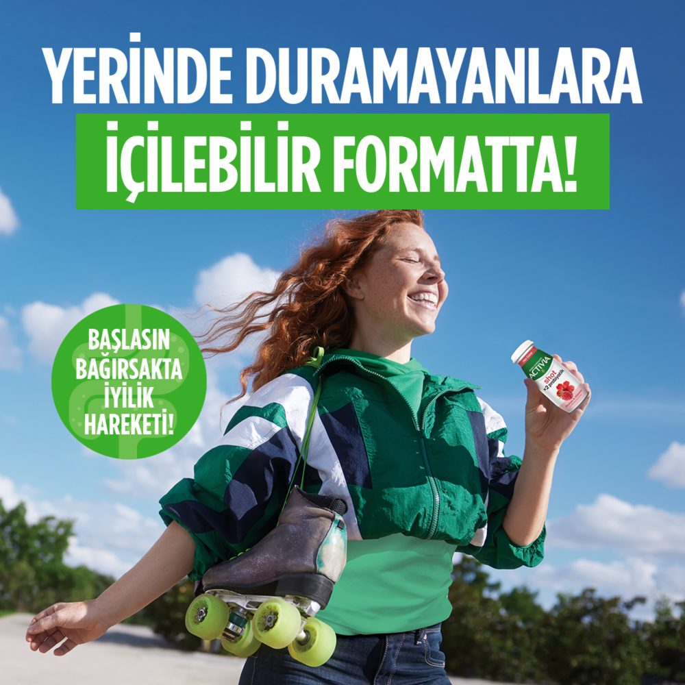 Activia Shot X2 Probiyotik Ahududu & Hibiskus 4 x 80 Ml