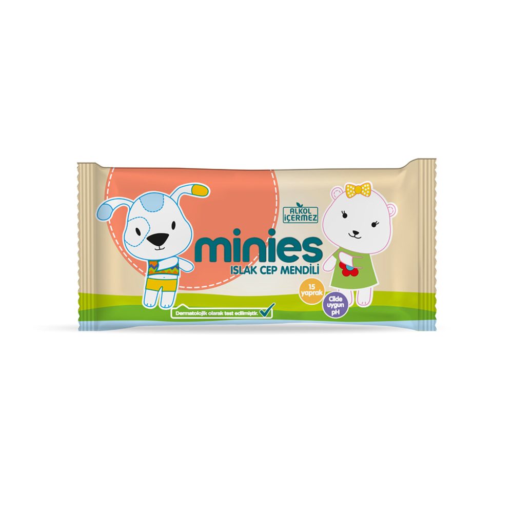 Minies Islak Cep Mendili 15 Yaprak