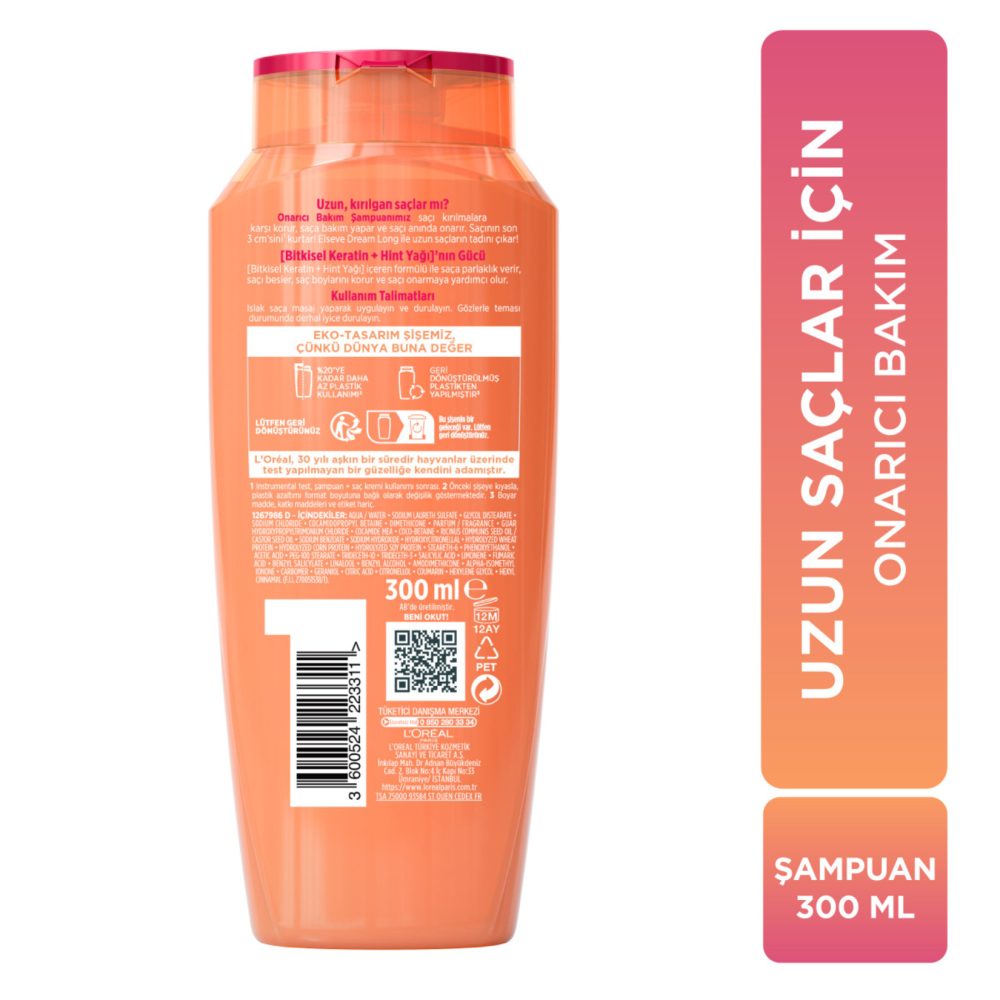Elseve Dream Long Kırık Uç Onarıcı Bakım Şampuanı 300 Ml