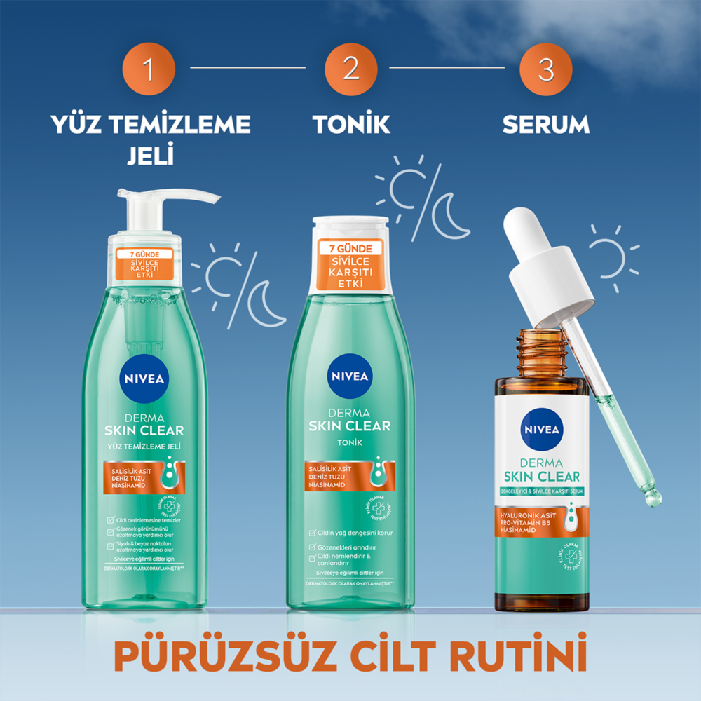 NIVEA Derma Skin Clear Dengeleyici ve Sivilce Karşıtı Serum 30 Ml
