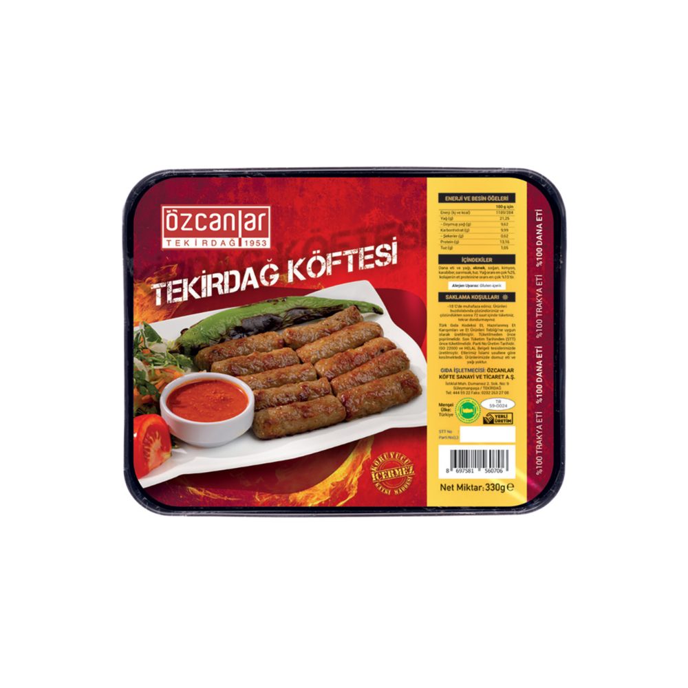 Özcanlar Köfte Donuk Tekirdağ Köftesi 330 G