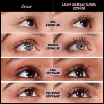 Maybelline New York Lash Sensational Yelpaze Etkili Intense Black Maskara - Ekstra Siyah