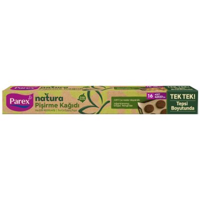 Parex Natura Ağartılmamış Pişirme Kağıdı Kesilmiş 16'lı