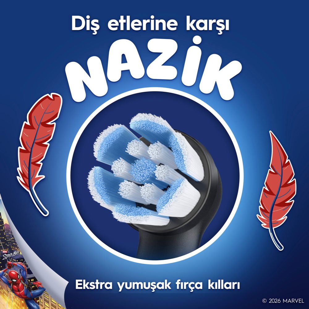 Oral-B iO Çocuk 6+ Spiderman Diş Fırçası Yedek Başlığı 4 Adet