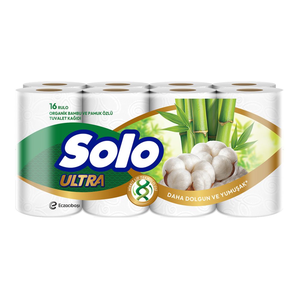 Solo Ultra Organik Bambu & Pamuk Özlü Tuvalet Kağıdı 16'lı