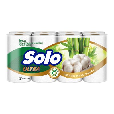 Solo Ultra Organik Bambu & Pamuk Özlü Tuvalet Kağıdı 16'lı