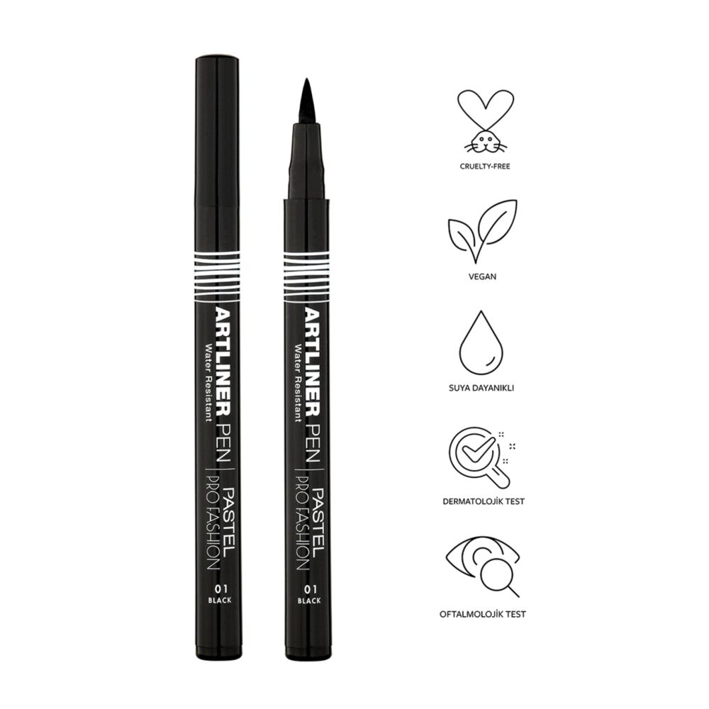 Pastel Artliner Pen - Artliner Kalem 01 Black