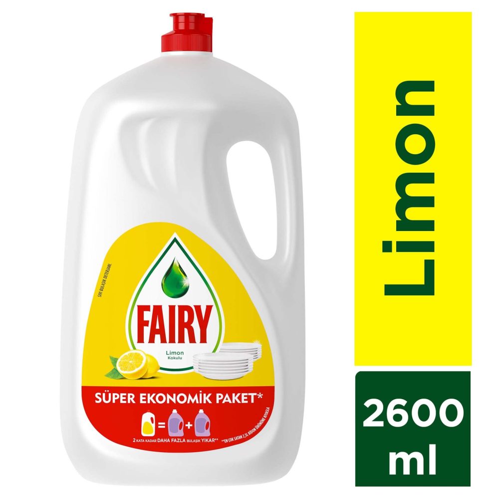 Fairy Limon Kokulu Elde Yıkama Süper Ekonomik Paket 2.6 L