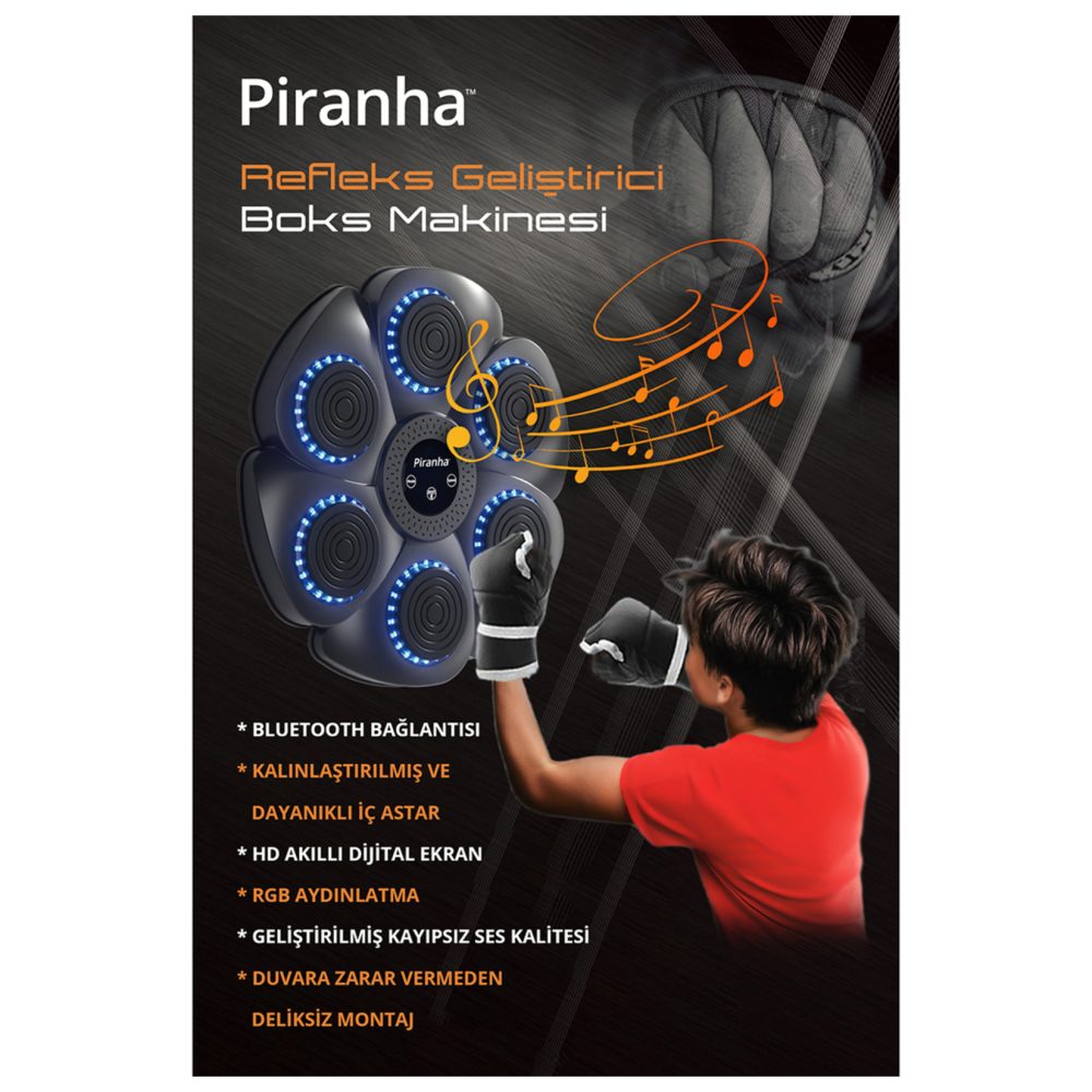 Piranha T-227 Müzikli Boks Makinesi