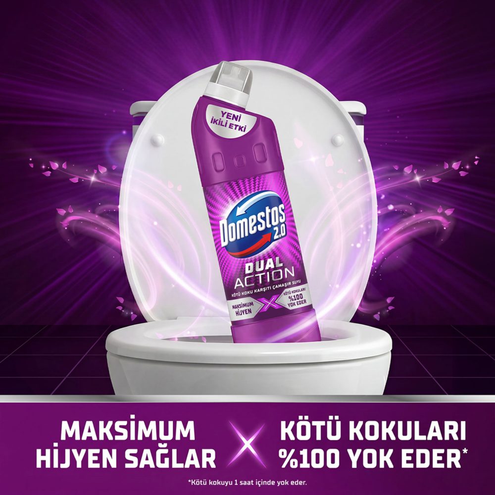 Domestos Dual Action Kötü Koku Karşıtı Çamaşır Suyu 750 Ml