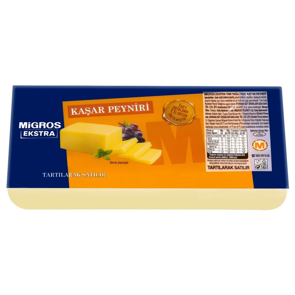 Migros Ekstra Tam Yağlı Taze Kaşar Peyniri Kg