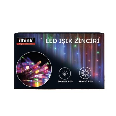 i'think Yılbaşı Renkli Led Işık Zincir 50 Led LS-910