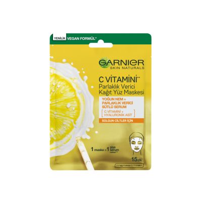 Garnier C Vitamini Parlaklık Verici Kağıt Yüz Maskesi