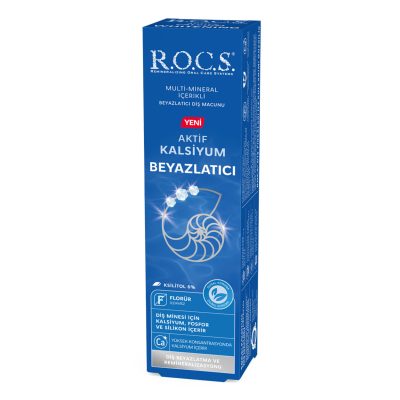 Rocs Aktif Kalsiyum Beyazlatıcı Diş Macunu 75 Ml / 94 G