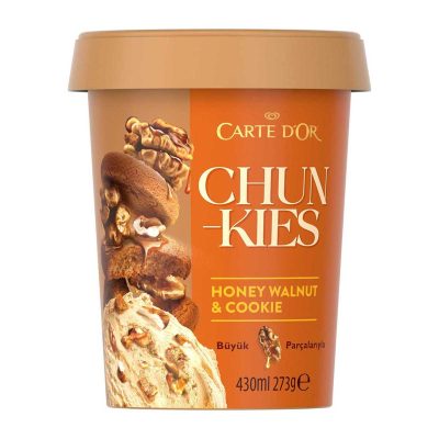 Carte d'Or Chunkies Ballı Ceviz & Tarçınlı Kurabiye Parçalı Karamelli Dondurma 430 Ml