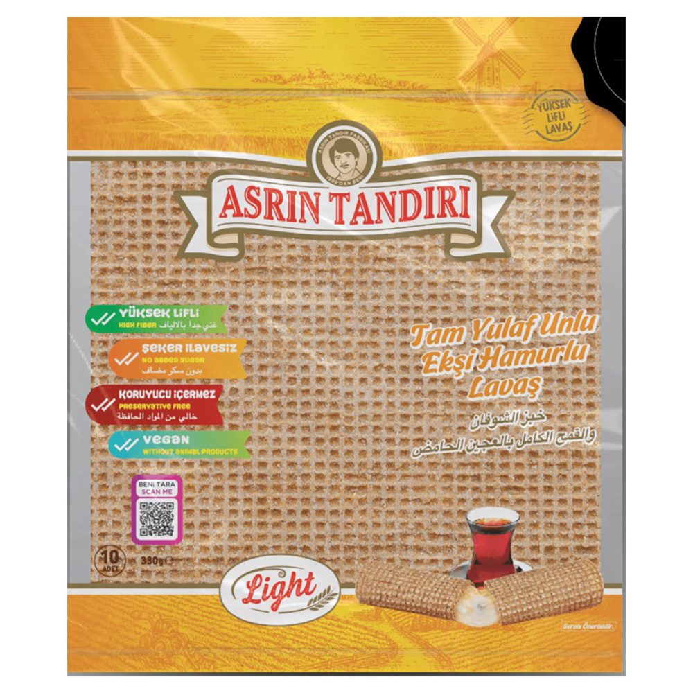 Asrın Tanıdırı Tam Yulaf Unlu Lavaş 10'lu 330 G