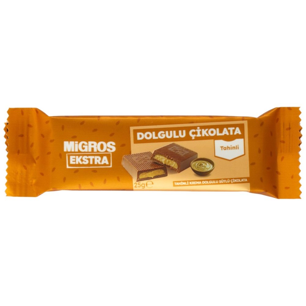 Migros Ekstra Tahinli Krema Dolgulu Sütlü Çikolata 25 G