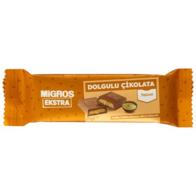 Migros Ekstra Tahinli Krema Dolgulu Sütlü Çikolata 25 G