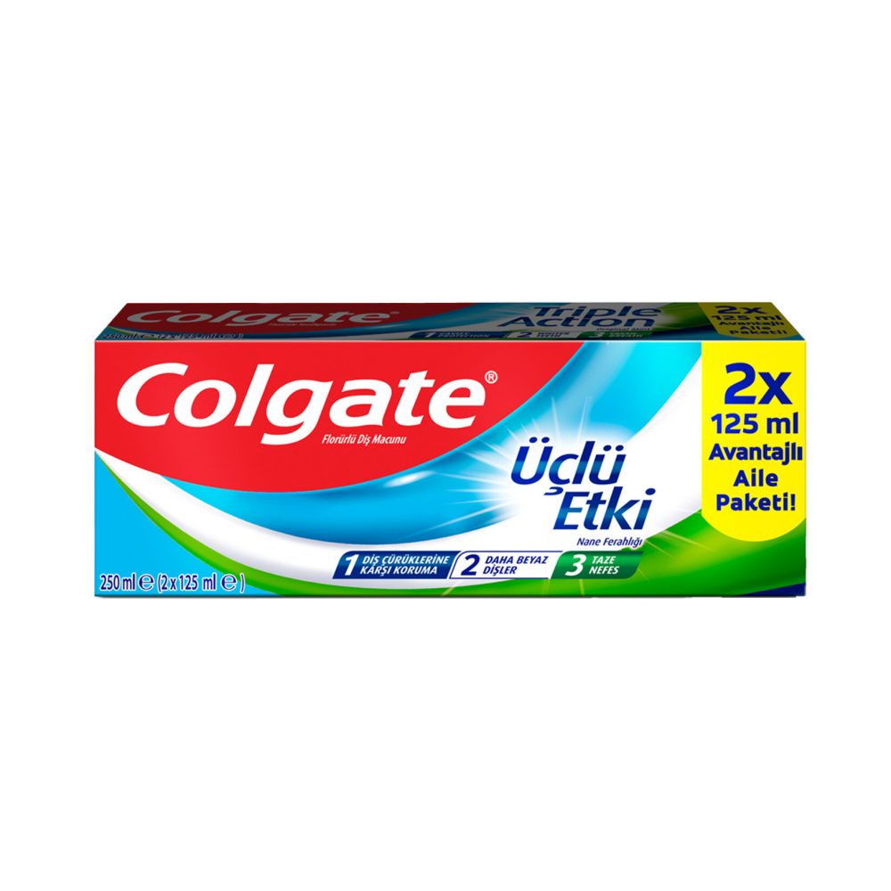 Colgate Üçlü Etki Diş Macunu 2x125 Ml