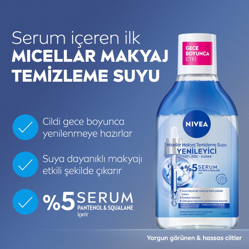 NIVEA Yenileyici Micellar Makyaj Temizleme Suyu 400 Ml