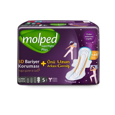 Molped Super Night Önü Uzun Hijyenik Ped 5'li