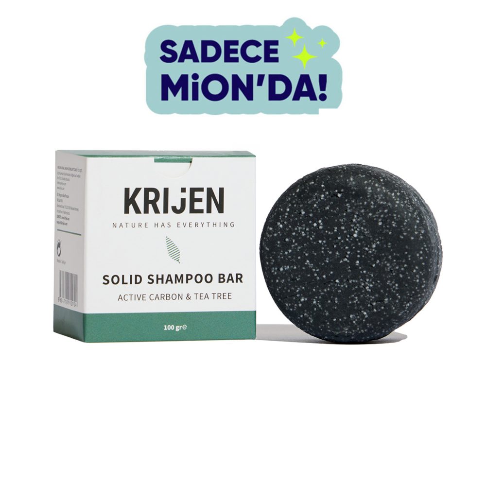 Krijen Aktif Karbon & Çay Ağacı Katı Şampuan 100 G