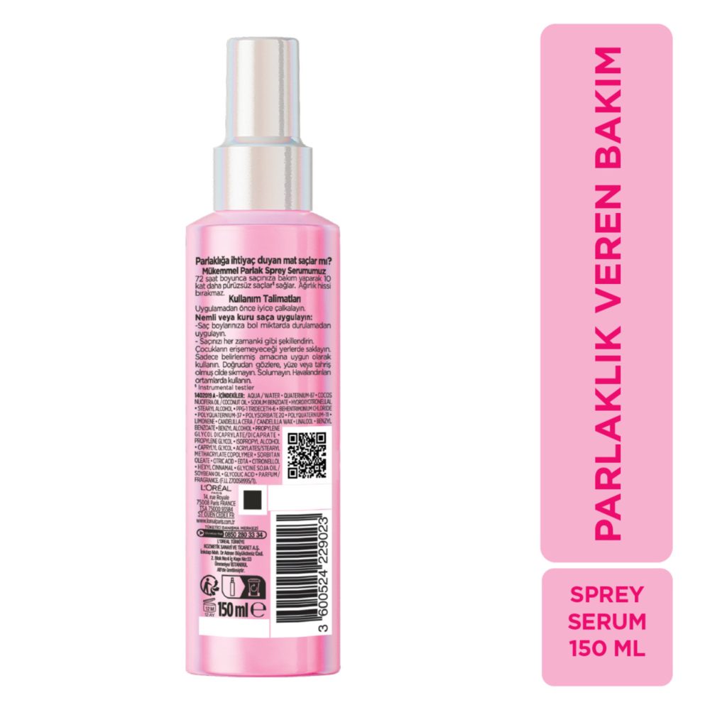 Elseve Glycolic Gloss Parlak Sprey Serum 150 Ml