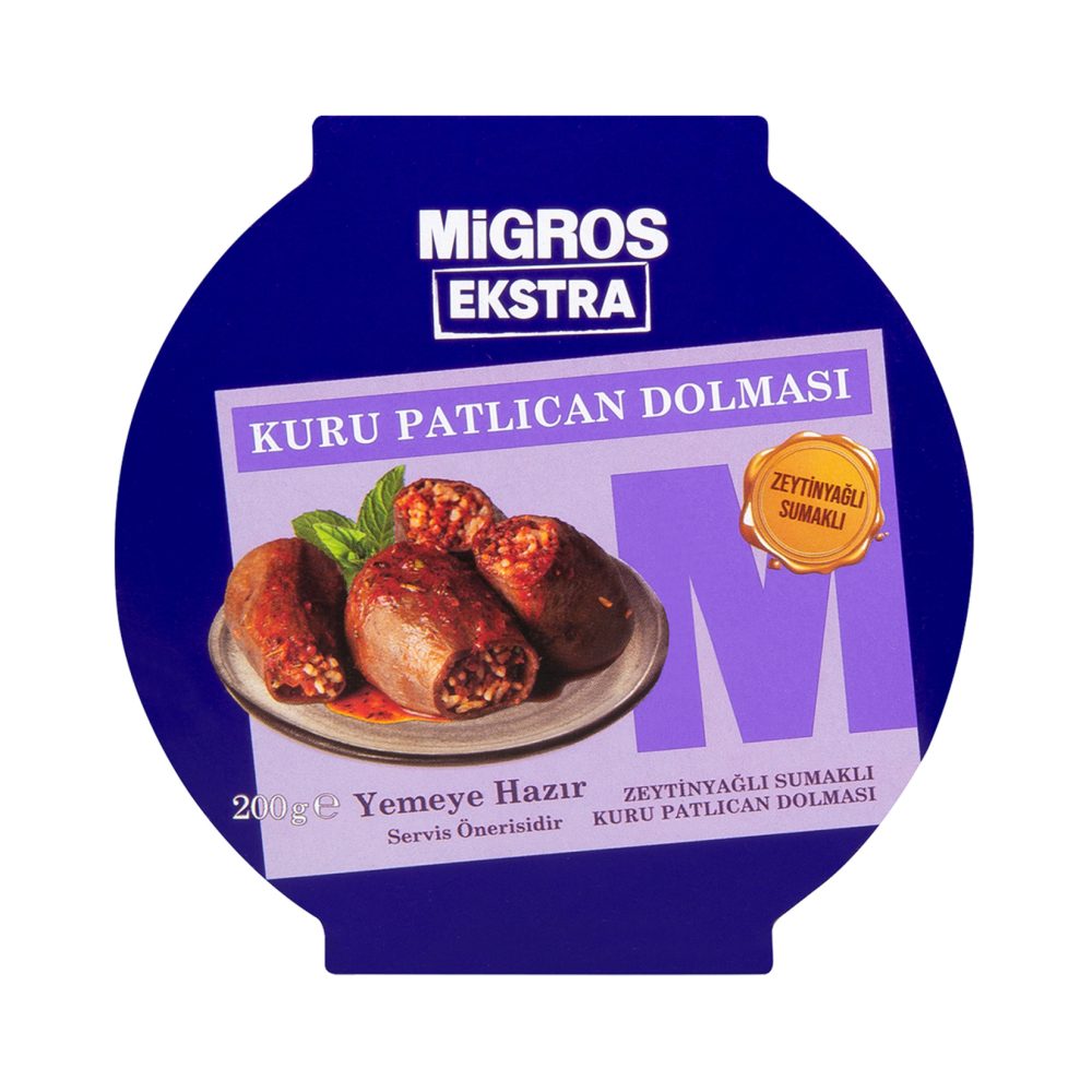 Migros Ekstra Zeytinyağlı Sumaklı Kuru Patlıcan Dolması 200 G