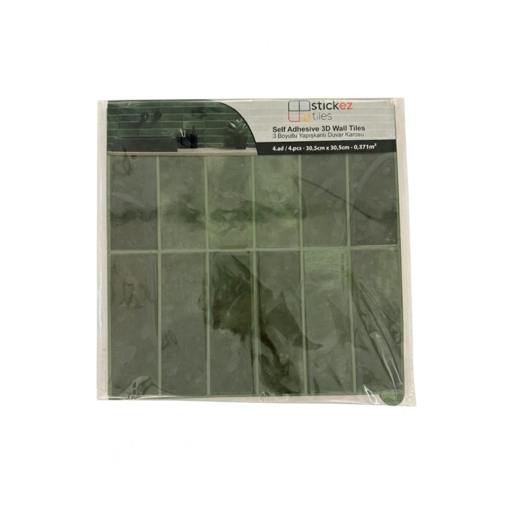 Stickez 3D Yapışkanlı Duvar Karosu 30.5x30.5 Cm 4'lü Paket