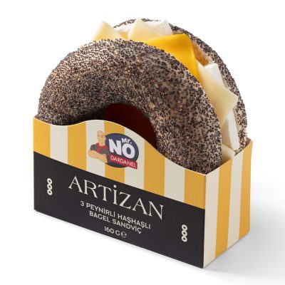 Mr.No Artizan Üç Peynirli Haşhaşlı Bagel Sandviç 160 G