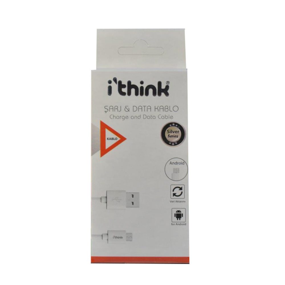 i'think Silver USB- A to Micro Kablo 1 M