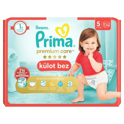 Prima Premium Care 5 Beden Külot Bebek Bezi 11-17 Kg 34 Adet