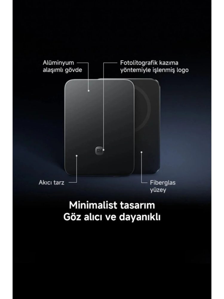 Xiaomi Ultrathin Magnetic Powerbank 5000 Mah 15 W Siyah