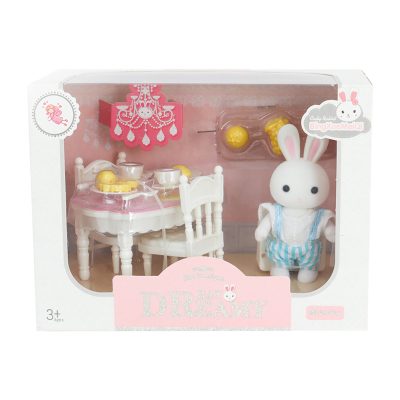 Mega Bay Dreamy Mini Tavşan - Aksesuarlı Yemek Masası