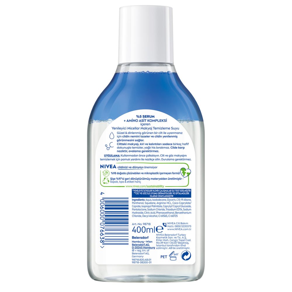 NIVEA Yenileyici Micellar Makyaj Temizleme Suyu 400 Ml
