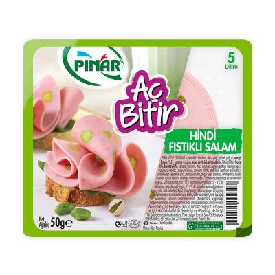 Pınar Salam Aç Bitir Hindi Fıstıklı Salam 50 G