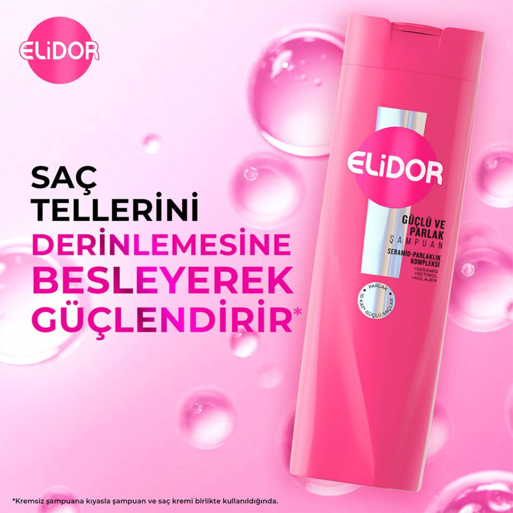 Elidor Saç Bakım Şampuanı Güçlü ve Parlak 400 Ml